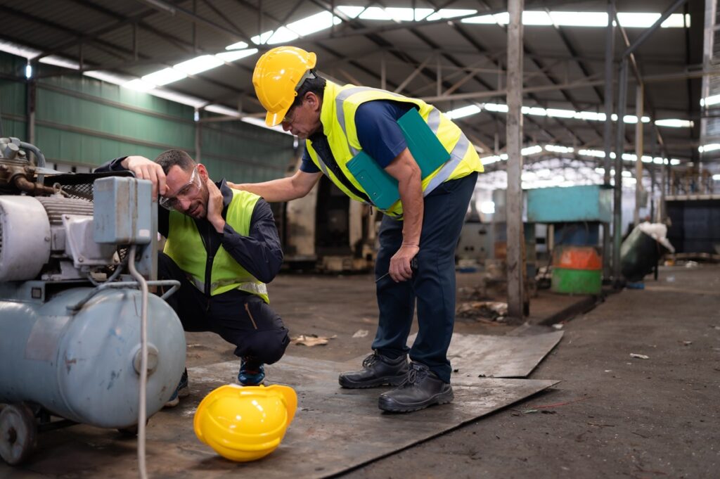 Workplace Personal Injuries & Third Party Negligence blog image. Photo of an injured employee on a job site.